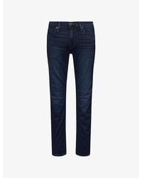 PAIGE - Lennox Straight-Leg Stretch-Woven Jeans - Lyst