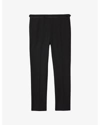 Reiss - Poker Slim-Fit Satin-Trim Stretch-Wool Blend Tuxedo Trousers - Lyst