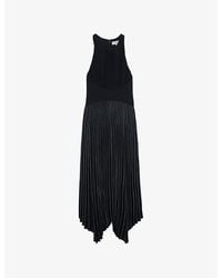 Reiss - Rachel Pleated Sleeveless Woven Midi Dress - Lyst