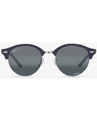 Ray-Ban - Rb4246 Clubround Chromance Round-frame Acetate Sunglasses - Lyst