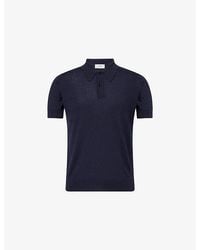 John Smedley - Croall Ribbed Merino-Wool Polo Shirt - Lyst