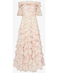 Needle & Thread - Lana Floral-print Recycled-nylon Maxi Dress - Lyst