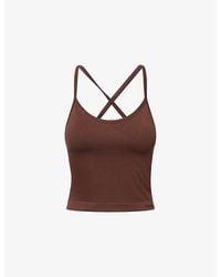 ADANOLA - Classic Seamless Cross-Back Tank Top - Lyst