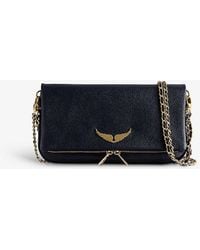 Zadig & Voltaire - Rock Grained Leather Clutch - Lyst