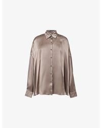Dries Van Noten - Oversized Casia Silk Shirt - Lyst
