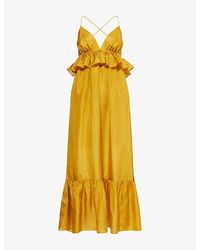 Zimmermann - Rhiannon Ruffled Silk Maxi Dress - Lyst