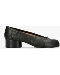 Maison Margiela - Tabi Ballerina Split-toe Leather Heeled Shoes - Lyst