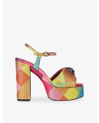 Kurt Geiger - Kensington Faux-Leather Platform Sandals - Lyst