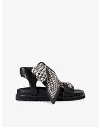 Carvela Kurt Geiger - Sorrento Scarf Faux-Leather Sandals - Lyst
