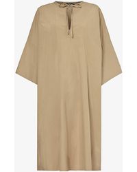 Weekend by Maxmara - Caro Relaxed-fit Cotton Midi Dress - Lyst