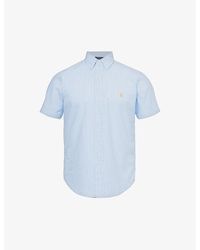 Polo Ralph Lauren - Logo-embroidered Regular-fit Cotton-seersucker Shirt - Lyst