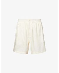 Moncler Genius - Moncler X Gilga Farm By Donald Glover Logo-Patch Relaxed-Fit Linen-Blend Shorts - Lyst
