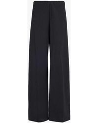 Vince - Pressed-crease Straight-leg Mid-rise Woven Trousers - Lyst