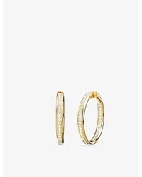 Apm Monaco - Riviera Alloy And Cubic Zirconia Hoop Earrings - Lyst