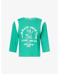 Mother - The Better Half Insert Embossed Cotton T-Shirt - Lyst