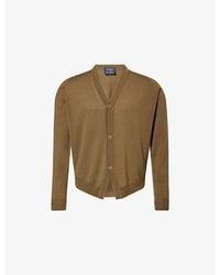 John Smedley - X Bill Nighy V-Neck Merino Wool Cardigan - Lyst