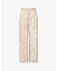 Max Mara - Flavia Wide-Leg High-Rise Silk Trousers - Lyst