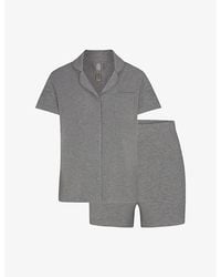 Skims - Soft Lounge Short Stretch-Modal Pajama Set - Lyst