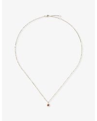 Missoma - Fine July Birthstone 14Ct And Ruby Pendant Necklace - Lyst