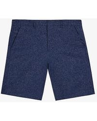 Ted Baker - Vy Regular-fit Mid-rise Stretch-cotton Shorts - Lyst