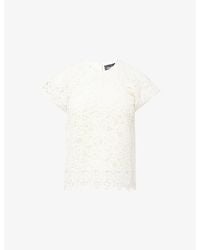 ME+EM - Crochet Lace Cropped Cotton Top - Lyst
