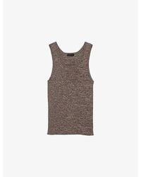 Prada - Scoop-Neck Knitted Cotton Tank Top - Lyst