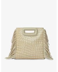 Maje - M Mock-croc Embossed Small Leather Cross-body Bag - Lyst