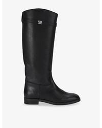 Steve Madden - Novi High-Leg Flat Leather Boots - Lyst