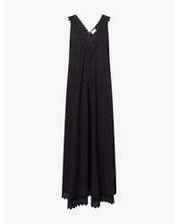 Dissh - Annabel Lace-Trim Cotton-Blend Maxi Dress - Lyst