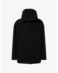 Rick Owens - Dracucollar Mid-Length Woven Jacket - Lyst