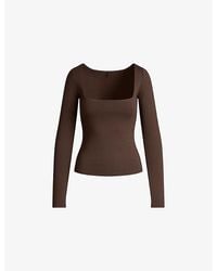 Skims - Smooth Layers Square-Neck Modal-Jersey Top - Lyst