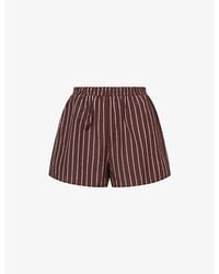 4th & Reckless - Lara Striped Cotton-Blend Shorts - Lyst