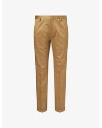 Paul Smith - Turn-Up Straight-Leg Cotton Trousers - Lyst