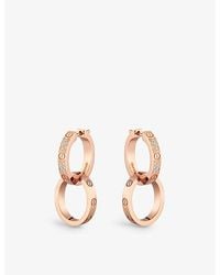 LOVE SINGLE HOOP EARRING ゴールド Cartier And Diamond Love Hoop Single Earring in Metallic | Lyst
