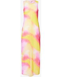 Seafolly - Gradient-design Slim-fit Stretch Recycled-polyester Maxi Dres - Lyst