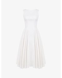 House Of Cb - Cindy Cut-Out Woven Midi Dress - Lyst