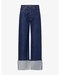 Agolde - Big Cuff Straight-Leg Denim Jeans - Lyst