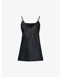 JOSEPH - Clea V-Neck Silk-Satin Top - Lyst
