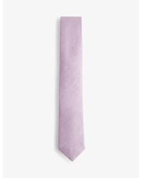 Ted Baker - Textured-weave Silk And Linen Tie - Lyst