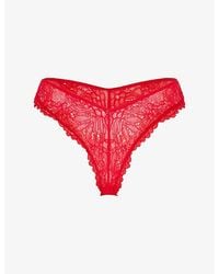 Savage x Fenty - Romantic Corded Lace Brazilian Briefs - Lyst