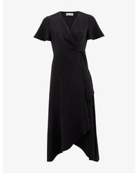 Phase Eight - Julissa Wrap-Front Woven Midi Dress - Lyst