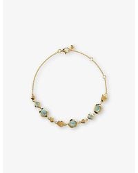 Monica Vinader - Odyssey Pebbled 18Ct- Vermeil And Aquamarine Chain Bracelet - Lyst