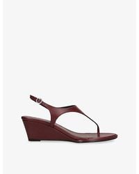Aeyde - Roose Leather Wedge Sandal - Lyst