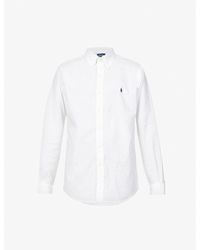 Polo Ralph Lauren - Long-Sleeved Logo-Embroidered Custom-Fit Stretch Cotton-Poplin Shirt - Lyst