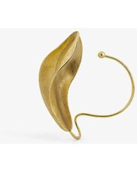 Rokus Womens Gold Fula 22ct Gold-plated Brass Ear Cuff - Metallic