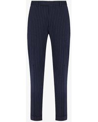 Polo Ralph Lauren - Pinstripe Regular-fit Tapered-leg Recycled Polyester-blend Trousers - Lyst