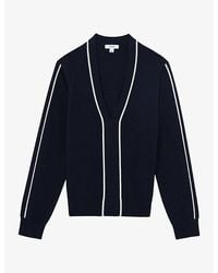 Reiss - Mila V-Neck Knitted Jumper - Lyst