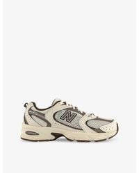 New Balance - Mr530 Logo-Embossed Leather And Mesh Low-Top Trainers - Lyst