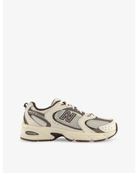 New Balance - Mr530 Logo-Embossed Leather And Mesh Low-Top Trainers - Lyst
