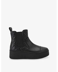 Carvela Kurt Geiger - Connected Quilted Faux-Leather Ankle Boots - Lyst